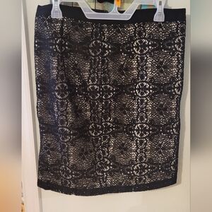 The Limited Black Lace Pencil Skirt